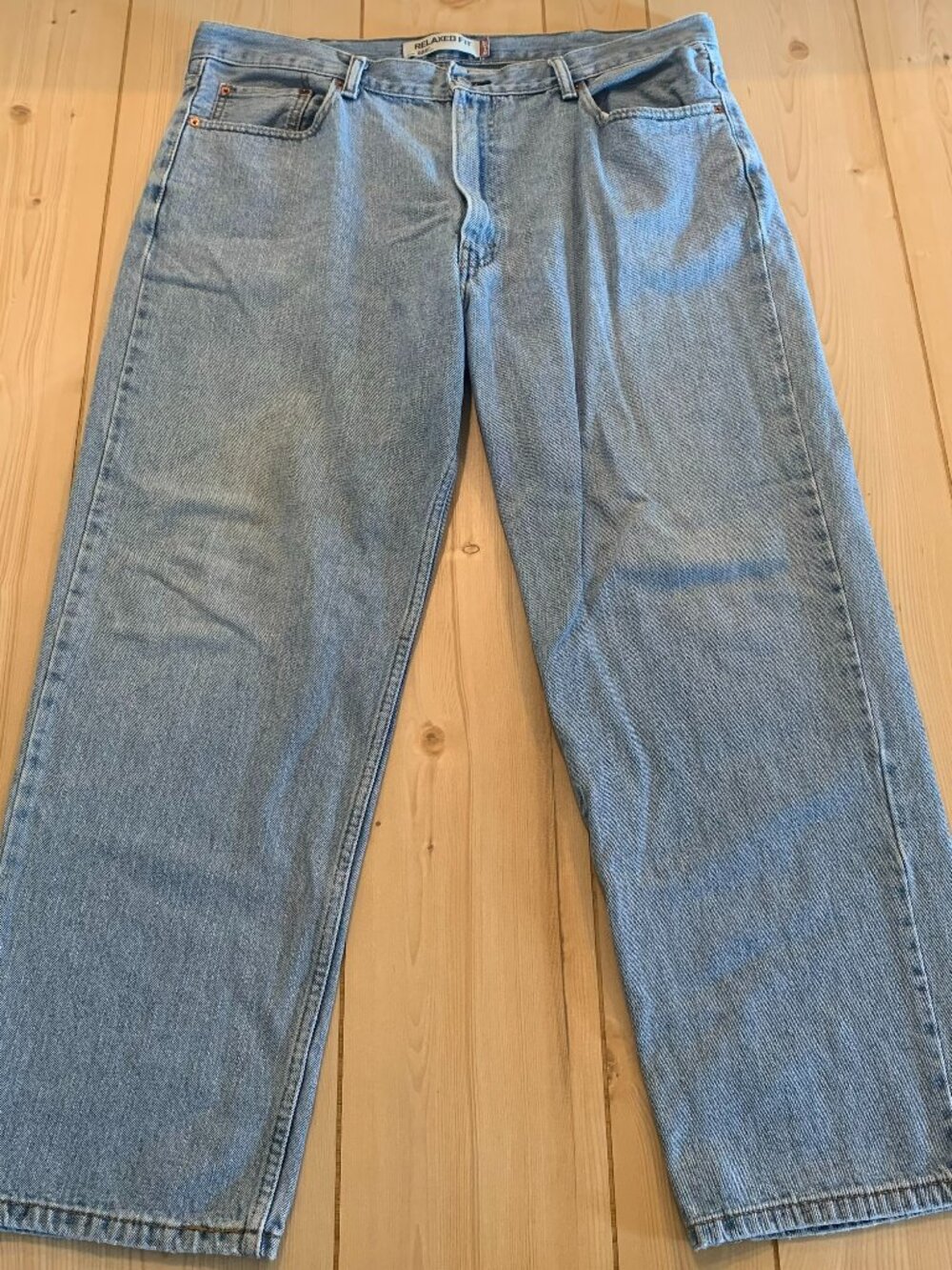 Levi's 505 Levi Strauss Grunge Indie 0911 Relaxed Fit Blue Denim Jeans 40 x 30